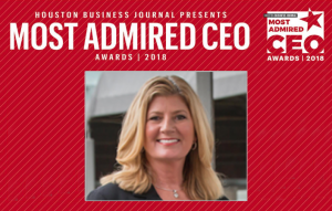 Houston Business Journal Most Admired CEO Recognition for Kathie Edwards