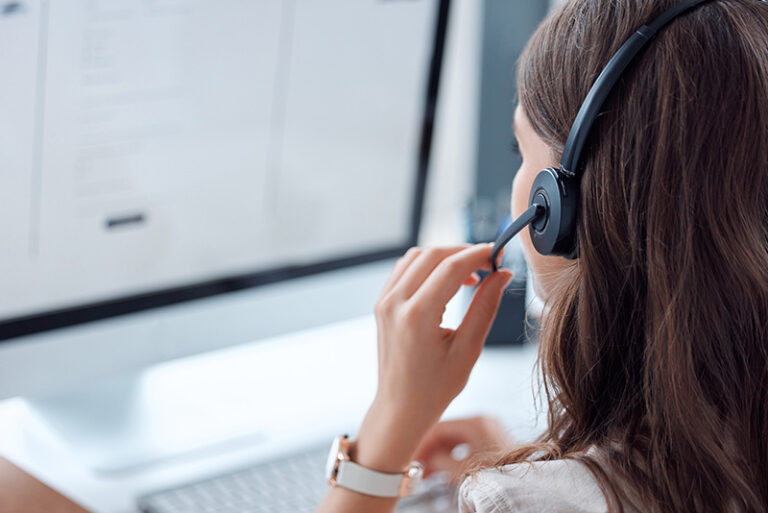 Westpark Information Call Center Employee Collecting Customer Information